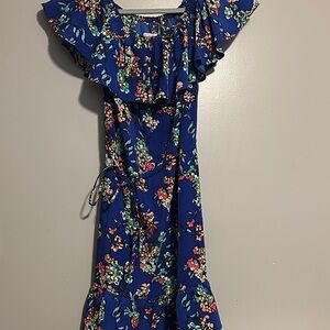 Merona Floral Blue Dress